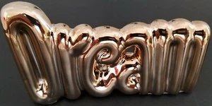 Ceramic Mirror Glaze Metallic Gold Slogan ‘DREAM’ - Picture 1 of 2