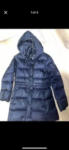 Gap Kids Winter Coat Girls Size L (10) Blue Hooded Puffer Coat - Picture 1 of 4
