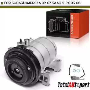 A/C Compressor w/ 4-Groove & CR14 Style for Subaru Impreza 02-07 Saab 9-2X 05-06 - Picture 1 of 8
