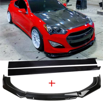 Parachoques delantero divisor de labios barbilla + faldones laterales para Hyundai Genesis Coupé Foto 1 de 4