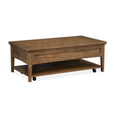 Mesa de cóctel rectangular Magnussen T4398 Bay Creek con ruedas Foto 1 de 4