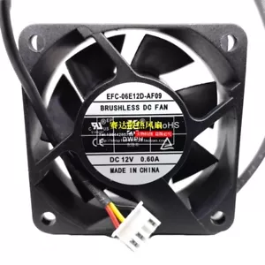 DWPH EFC-06E12D-AF09 60*60*25MM 6CM DC12V 0.60A 3Pin Cooling Fan - Picture 1 of 1