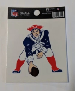 New England Patriots RETRO 3 x 4" Small Static Cling Truck Car Auto Window Decal - Picture 1 of 1