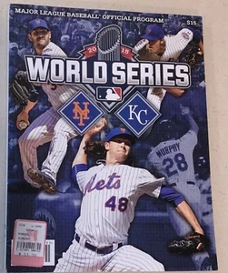 2015 WORLD SERIES PROGRAM NEW YORK METS FRONT MATT HARVEY BACK COVER ROYALS - Picture 1 of 2