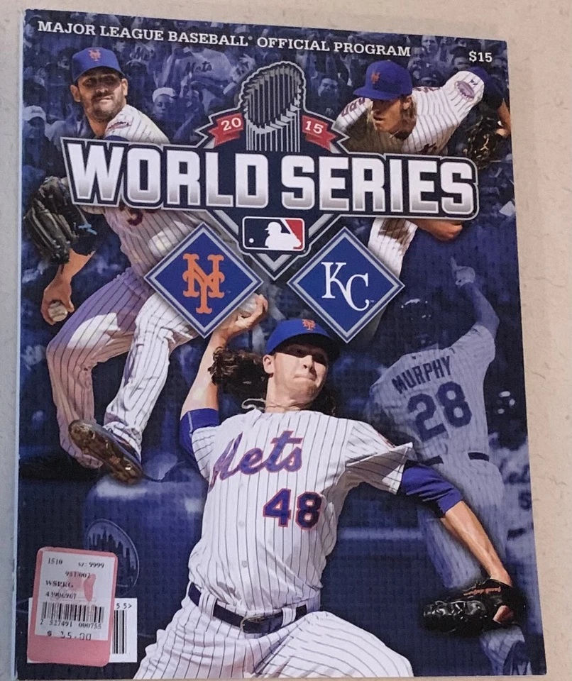 2015 ПРОГРАММА МИРОВОЙ СЕРИИ NEW YORK METS ПЕРЕДНЯЯ МАТОВАЯ ЗАДНЯЯ ОБЛОЖКА HARVEY ROYALS  - Изображение 1 из 2