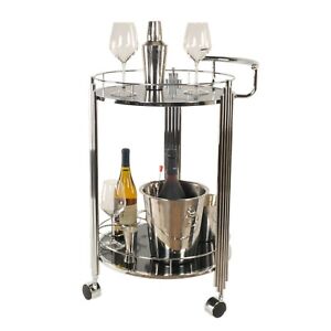 Serving Kitchen Tray Table Bar Cart Trolley On Wheels