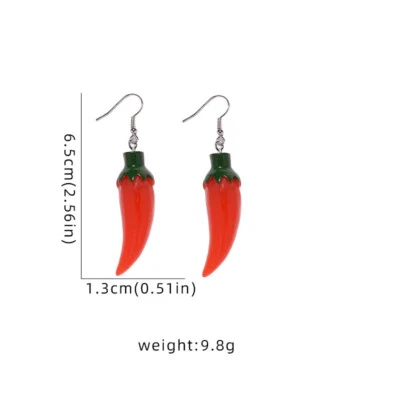 Pendientes de pimienta de resina de dimensiones completas gotas para los oídos Foto 1 de 4