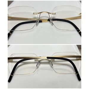 Silhouette Eyeglasses 5529 70 7520 Brushed Gold Designer w/Case - Picture 1 of 8