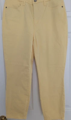 TALBOT'S JEGGING CROP CINTURA ALTA, JEANS AMARELO, TAMANHO 10 - Imagem 1 de 4