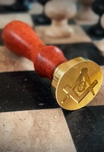 Square & Compasses Masonic Wax Seal - Picture 1 of 7