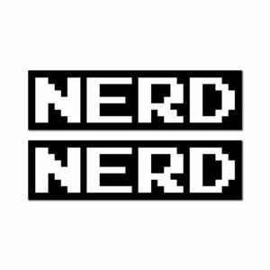 2X Nerd  Sticker Decal Funny Geek Nerd Science Genius - Bild 1 von 5
