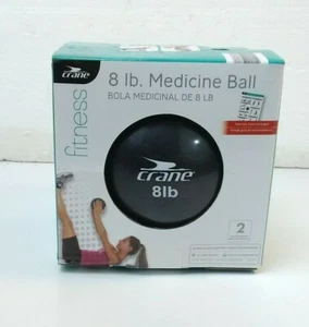 Crane Exercise Fitness 8 lb Medicine Ball Black NEW - Picture 1 of 3