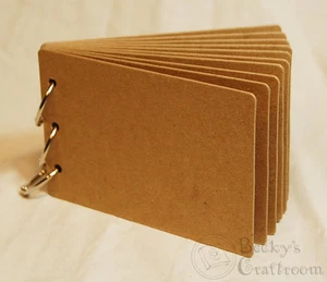3,25" x 5" Mini Spanplatten Album #4 10 Seiten mit geradem Rand 3 Ringe - Bild 1 von 2