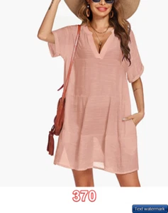 AI'MAGE Women's Swimsuit Coverups Bikini Beachwear Beach Cover Up Dress w Pocket - Picture 1 of 4