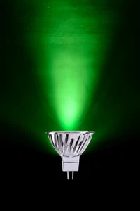 LED COLOR MR16 LANDSCAPE 5W (GU5.3) 12V SPOT GREEN (DEEP RICH COLORED)BULB - Picture 1 of 4