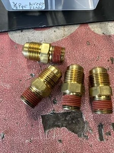 New Asst Lot Brass 3/8” Invert Flare Fittings & 2 90 Degree Fittings - Picture 1 of 3