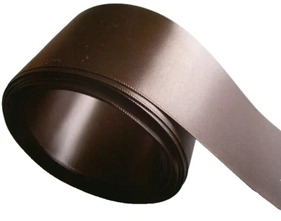 Brown Double-Face Satin Ribbon 2 1/4" wide x 10 yards Offray Brand B23 - Image 1 of 4