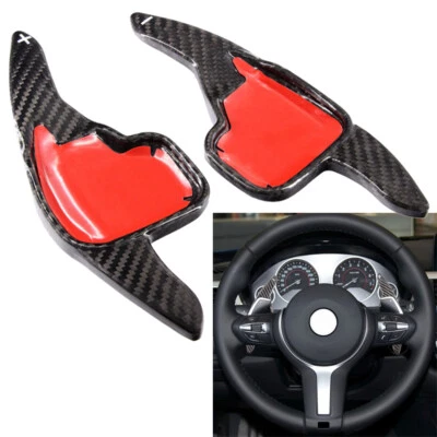 1 par de extensión de paleta de cambio de volante de carbono real para 13-20 F32 F36 Foto 1 de 3