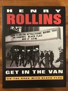 Henry Rollins Signed Get In The Van 1st Ed. HC 1994 Black Flag Plus Ticket Stub - Picture 1 of 16