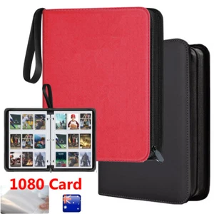 Pokemon Trading Cards Album Folder 1080 Pockets Zip Card Binder Holder XMAS Gift - Picture 1 of 8