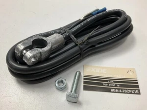 Exide BA-4-78CPX1E Universal Top Post Battery Cable, 4 Gauge, Black, 78" Long - Picture 1 of 3