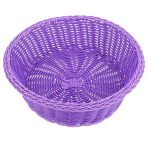 Woven Storage Bins Bread Serving Basket Picnic Hamper Wicker Bread Basket - Picture 1 of 12