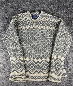 Suéter de lana Shetland tejido a mano David & Squire mediano de colección abuelo, RN 75343 - Imagen 1 de 8