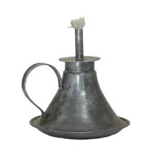 Lámpara de llama abierta estilo canfeno americano temprano de 5" - estilo antiguo vintage - Imagen 1 de 3