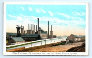 1920s AL Postcard Illinois Central System Blast Furnaces Birmingham Railroad RR - Picture 1 of 2
