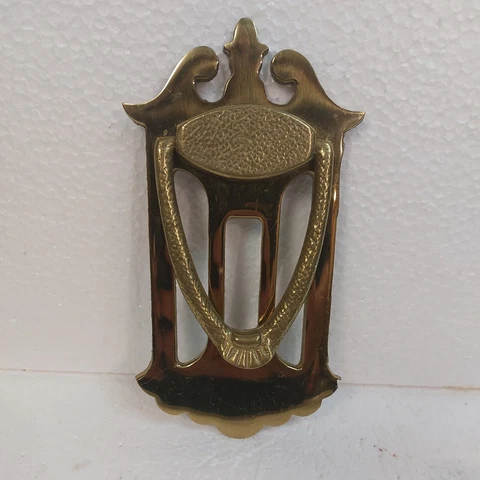 Vintage Brass Speakeasy Door Knocker Hardware missing Interior peek door Cover