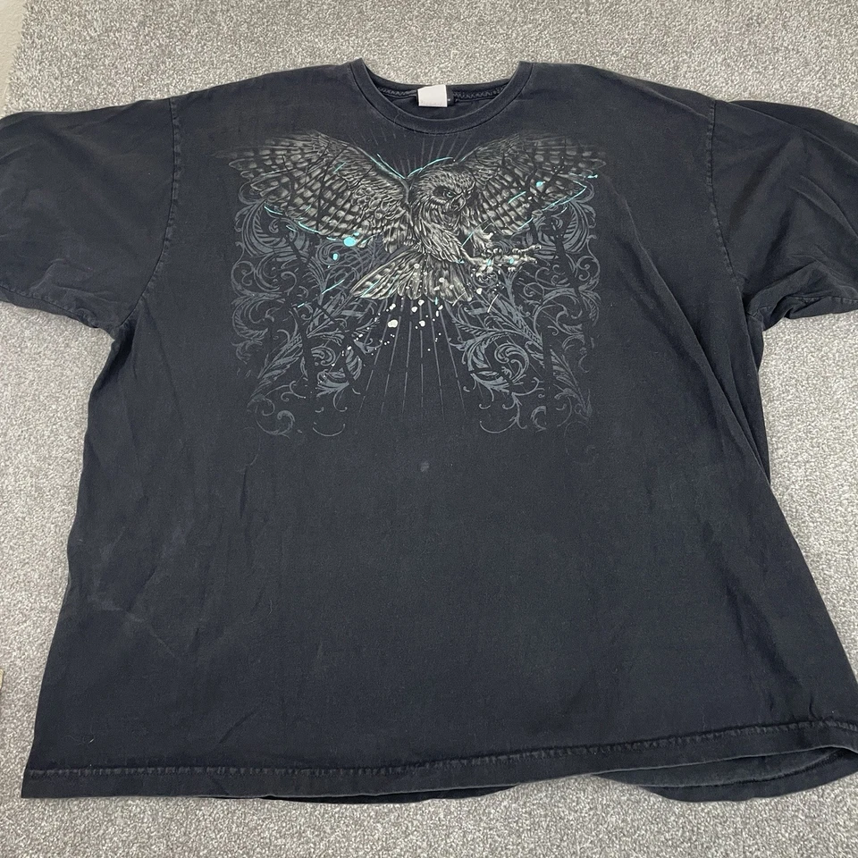 Hybrid Tees T Shirt Mens 2XL Y2K Vintage Grunge Emo Graphic Print Owl Goth Mall - Image 1 of 4