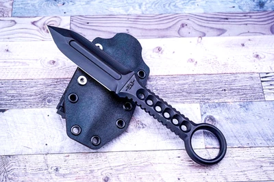 ZU Bladeworx Nomad MK2, Cryodur A2, Black Tuffride Finish, Blk Kydex Sheath - Image 1 of 4