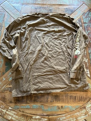 Camisa de Bolsillo Para Hombre Carhartt Marrón Tostado Force FR Suelta Manga Larga Talla XXL ALTA Foto 1 de 4