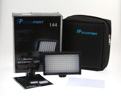 Flashpoint 144 Dimmable Bicolor  LED Camera Light Panel - Image 1 of 3