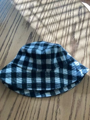 Sombrero cubo a cuadros blanco negro David And Young para mujer Foto 1 de 4