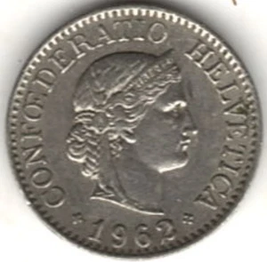 1962 B TEN RAPPEN FROM SWITZERLAND ~ YOU GRADE IT ~ PLEASE SEE THE SCAN. stkz45 - Picture 1 of 4