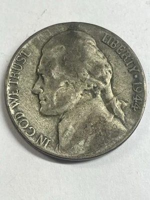 1944-P Jefferson War Nickel, circulado, envío gratuito, 35 % plata, REEDERSONG Foto 1 de 4