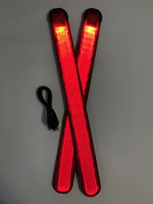 Simket LED Rechargeable (2 Pack) Reflective Adjustable Light Up Arm Bands  - Image 1 of 4