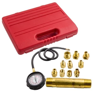 Engine Oil Pressure Gauge Tester Diagnostic Auto Trans Service Hoses Kit New - Bild 1 von 12
