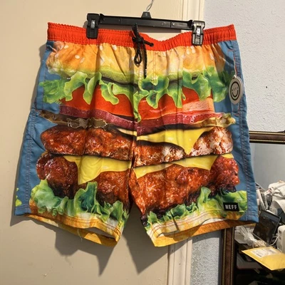 Men’s Neff Forever Fun Burger 2XL Shorts New with Tags - Image 1 of 4