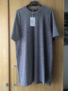 Monki Tunika Minikleid, Gr. M Silber Schwarz Neu Mit Etikett  - Bild 1 von 9
