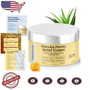 Manuka Honig Creme 2oz Ekzem Linderung tiefe Hydratation kolloidale Haferflocken USA - Bild 1 von 11