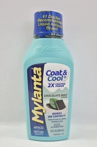 Coat & Cool Antacid + Anti-Gas, Chocolate Mint, 12 fl oz (355 ml) Exp 11/2026 - Picture 1 of 2