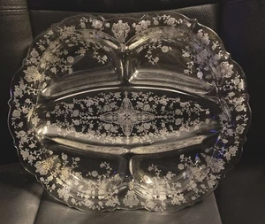 Cambridge Rose Point 5-teilig Sellerie Relish Schale, EUC, keine Kerben oder Chips, schwer - Bild 1 von 7