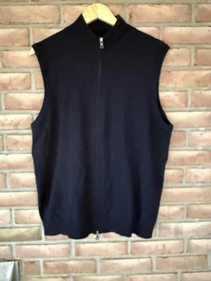 Chaleco Suéter Cachemira Cremallera Bidireccional Negro Bloomingdale's Store para Hombres Talla XL Foto 1 de 4