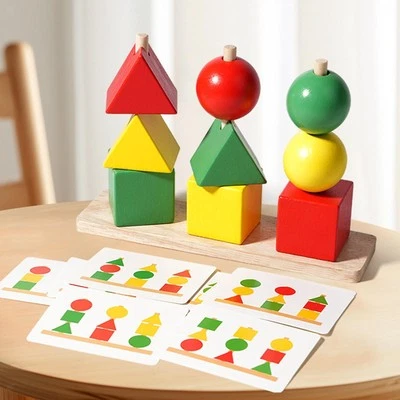 Clasificador de formas de madera aprendizaje forma de madera juguete a juego para niñas niños niños Foto 1 de 4
