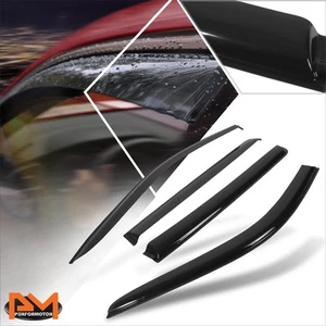 For 19-24 Silverado/Sierra 1500 Crew Cab Tape-on Window Visors Rain Guards 4Pcs - Picture 1 of 5