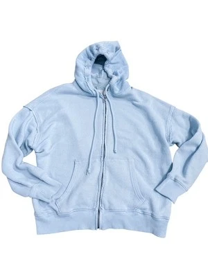 American Eagle Sudadera con Capucha Cremallera Completa Chaqueta Delgada Azul Claro Para Mujer XS Playa Foto 1 de 4