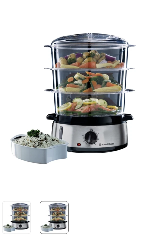 Vaporiera Russell Hobbs Cook@Home 9L 800W  - Argento - Immagine 1 di 3