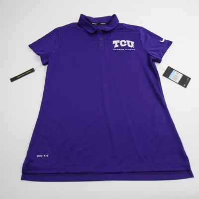 Nuevo polo para mujer TCU Horned Frogs Nike Dri-Fit púrpura Foto 1 de 4